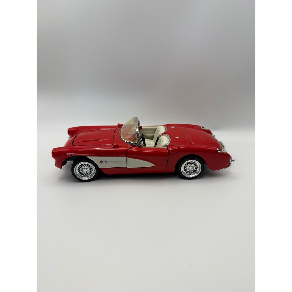 1957 Chevrolet Corvette Fuel Injection Diecast Model Car Red 1:24 Scale SS 7708